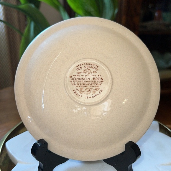 Vintage Johnson Bro Fruit Sampler Cup + Saucer Staffordshire Old Granite England - Picture 4 of 13